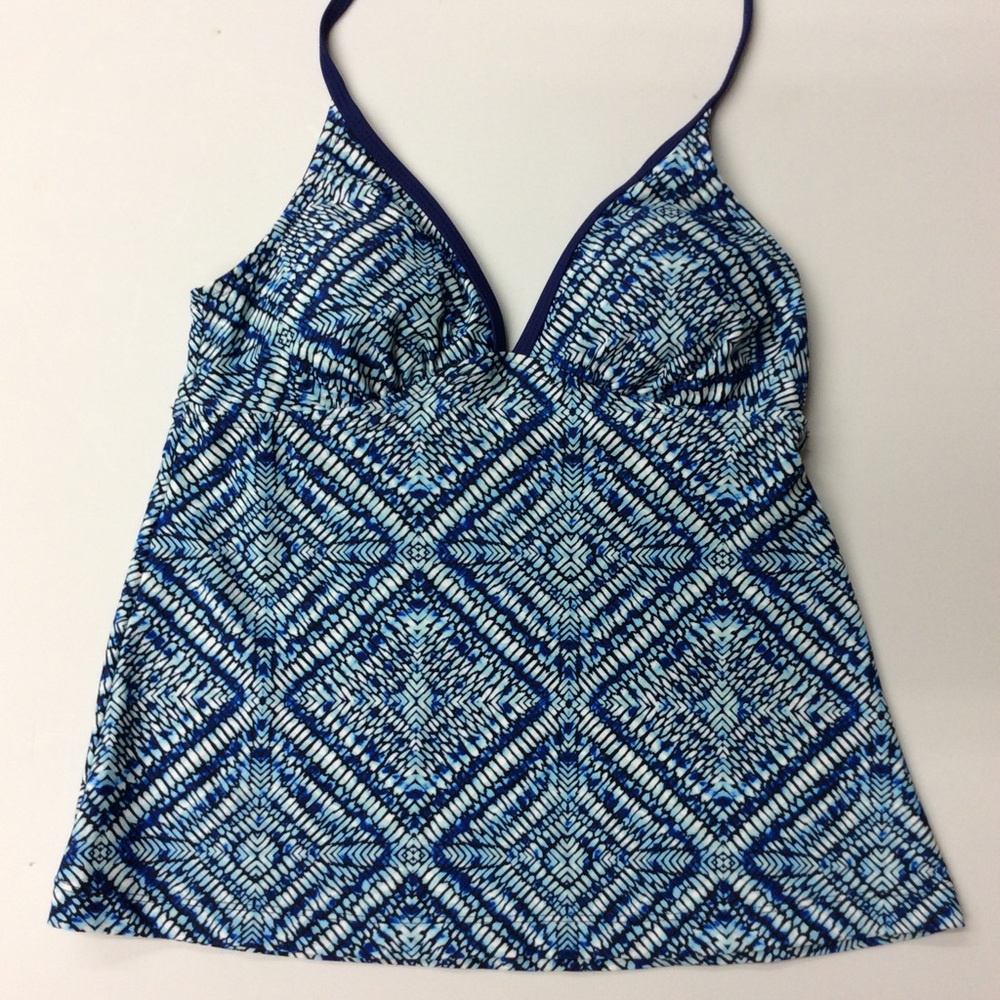 Mossimo Tankini Size Small Blues and White